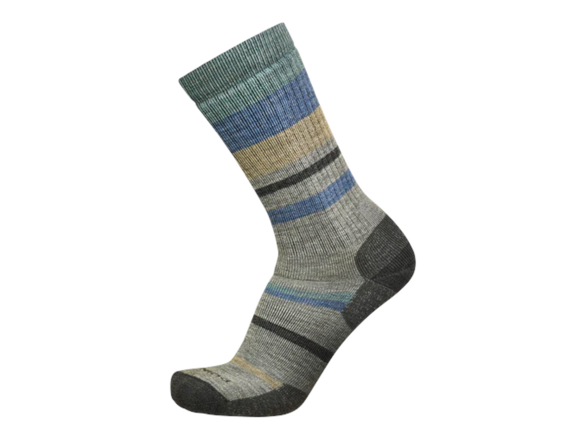 Point6 Merino Hiking Mixed Stripe Medium Crew Socks
