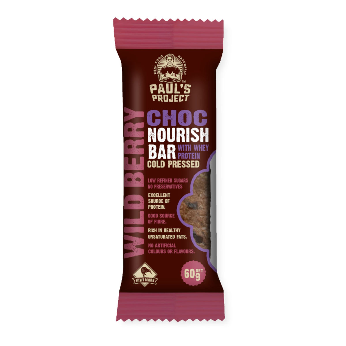 Paul's Project Nourish Bar - Wildberry Choc