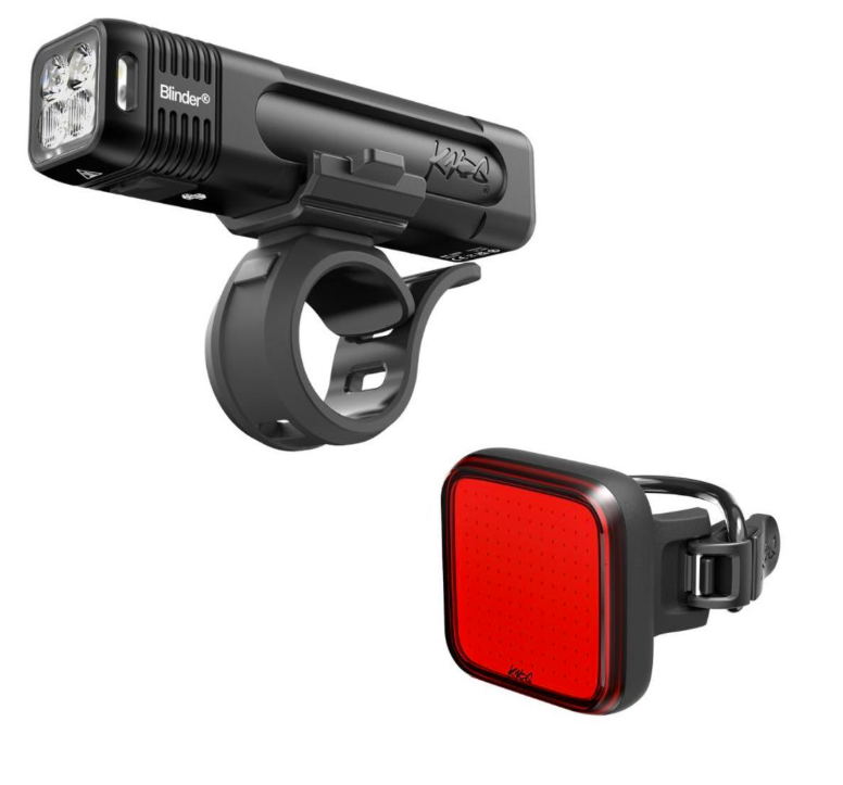 Knog Blinder 1000 Lumen + Blinder Square Rear Bike Light Set