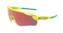 Hilx Kinetik Trail Blazer Sunglasses - Matte Yellow/Blue w/ Red Lens | Gearshop NZ