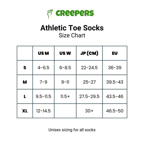 Creepers Merino Toe Socks - Quarter Crew Length Ltd Edition