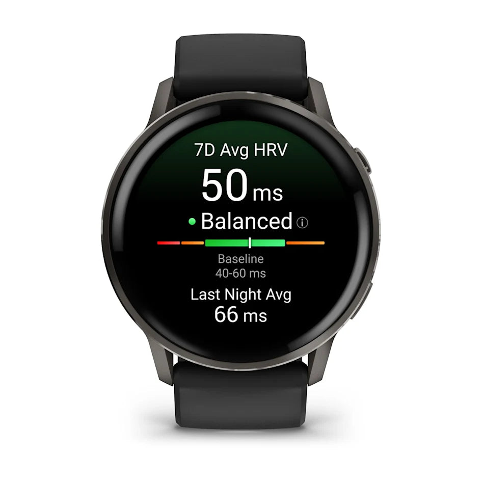 Garmin Venu 4 45mm - Slate with Black Silicone Band