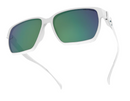 Hilx Nomad Rebel Sunglasses - Solid White w/ Green Mirror Polarized Lens | Gearshop NZ