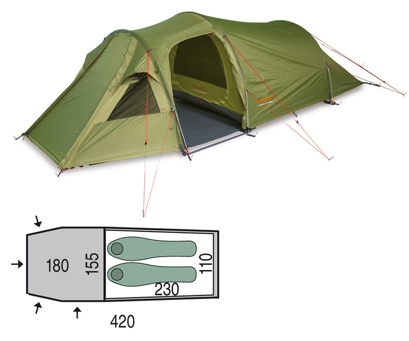 Pinguin Storm 2 -2 Person Tent - Green