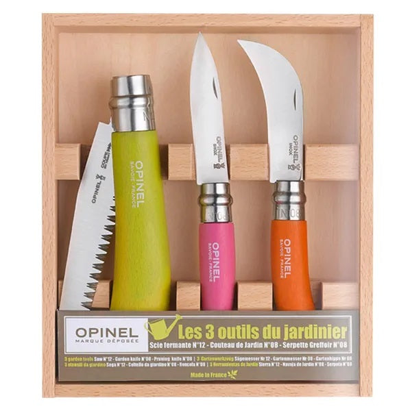 Opinel Gardeners 3 Knife Set , Boxed