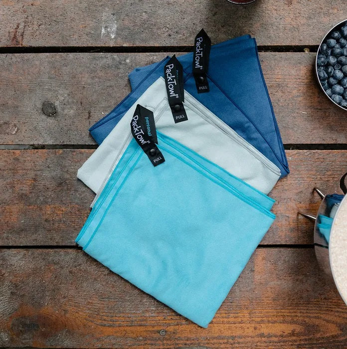 PackTowl Personal Hand Towel, Lake Blue