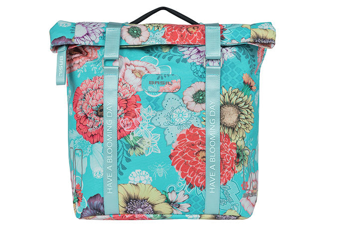 basil fahrradtasche bloom rot Basil Bloom Field Double Bike Bag MIK