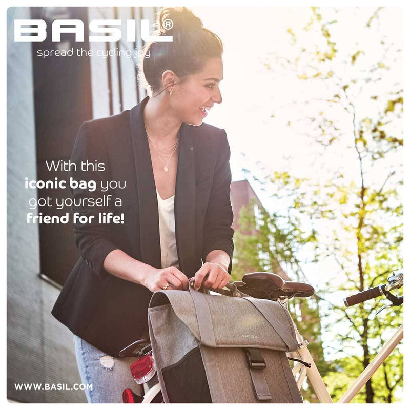 Basil Go Single Bag/Day Pack 16L Grey Melee