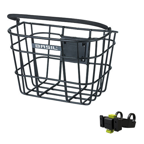 Basil Bremen Alu KF Front Mesh Bike Basket inc KF Handlebar Holder