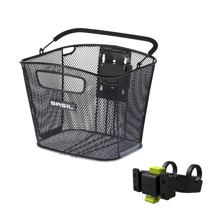 Basil Bold KF Front Bike Basket inc KF Handlebar Holder