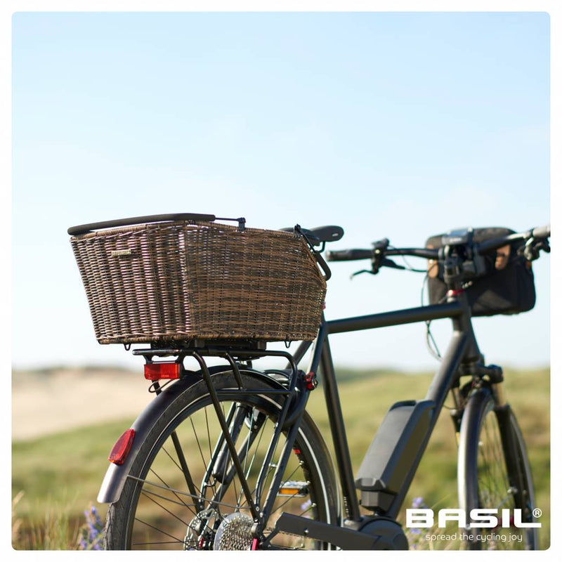 Basil Centro Rattan Look Multi Rear Bike Basket (MIK compatable)