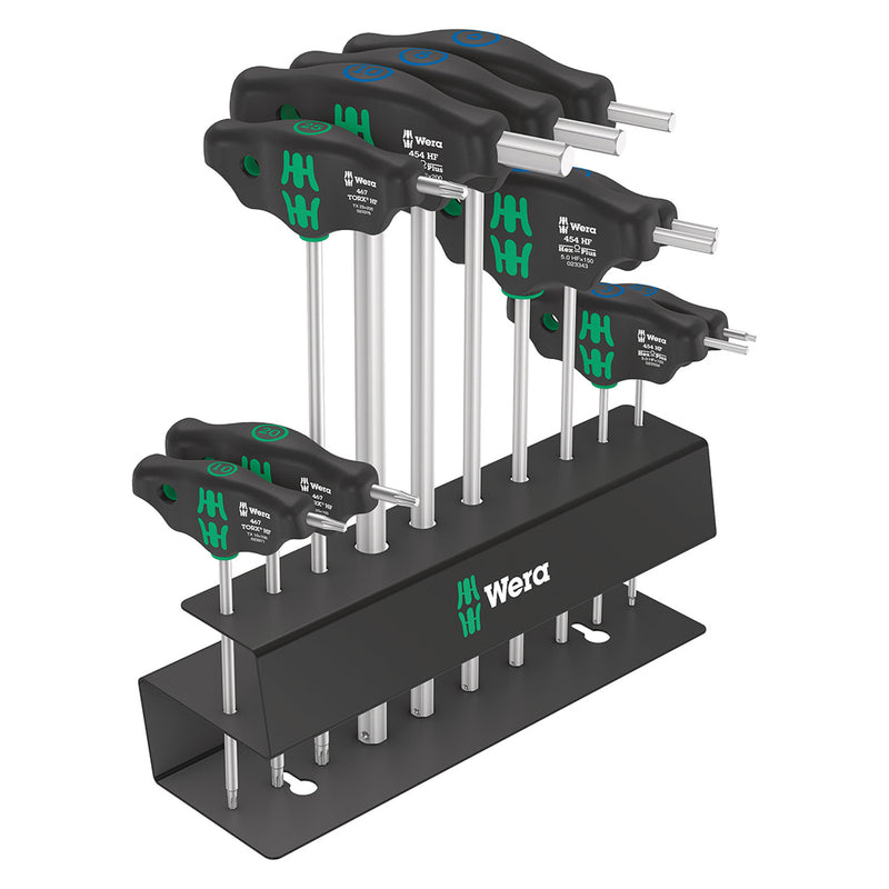 Wera Bicycle Set 6 - 10pc T-Handle Screwdriver Set with Holding Function