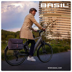 Basil B-Safe Office Commuter Bike Bag w/Rain Cover