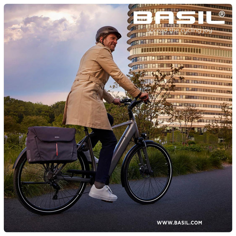 Basil B-Safe Office Commuter Bike Bag w/Rain Cover