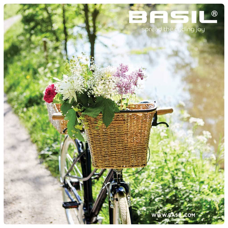 Basil Bremen Rattan Look (FM) Bike Basket (No Stem Mount Holder)
