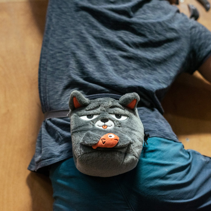 YY Vertical Grey Cat Chalk Bag