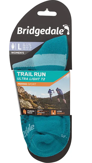 Bridgedale Women's Trail Run Ultra-Light Merino Mini Crew Sock