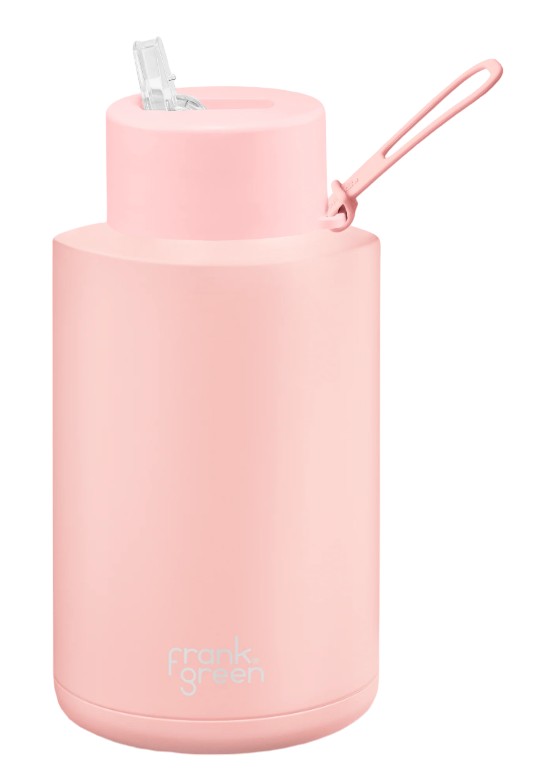 Frank Green Ceramic 68oz Reusable Bottle with Straw- Blushed