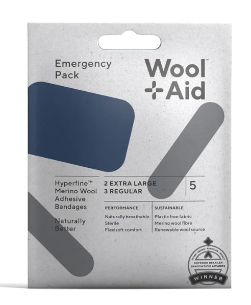 Wool Aid Merino Wool Adhesive Bandages - Emergency Pack 5pcs | Gearshop NZ