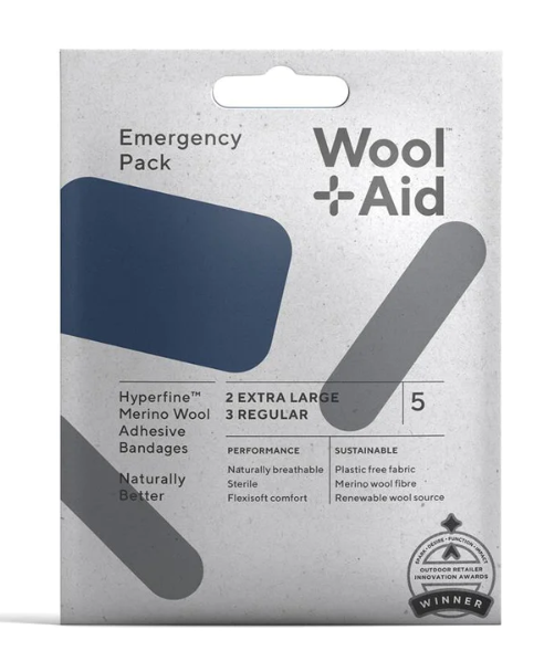 Wool Aid Merino Wool Adhesive Bandages - Emergency Pack 5pcs
