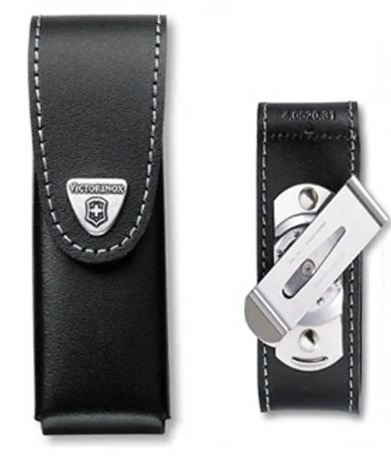 Victorinox Leather Clip Pouch  - Black 111mm