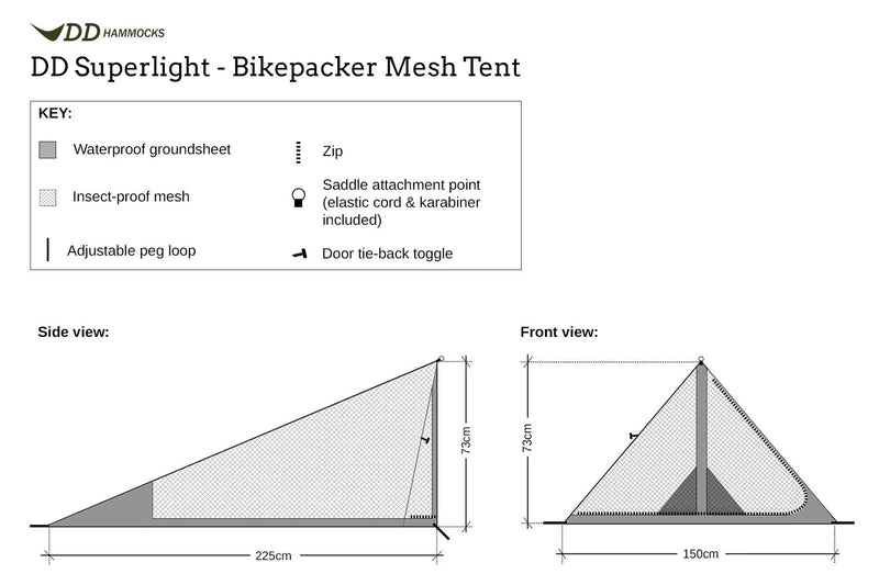 DD Hammocks Bikepacker Mesh Tent