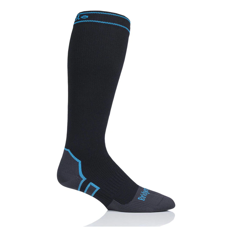 Bridgedale Storm Midweight Knee Length Socks, Black/Blue