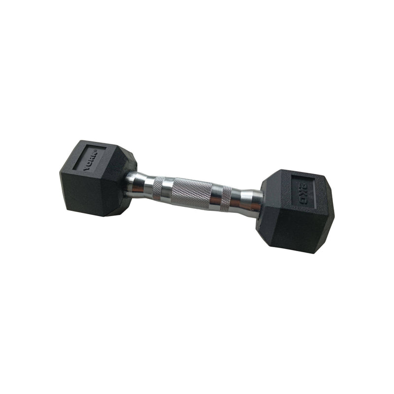 York Hexagonal Rubber Dumbbell