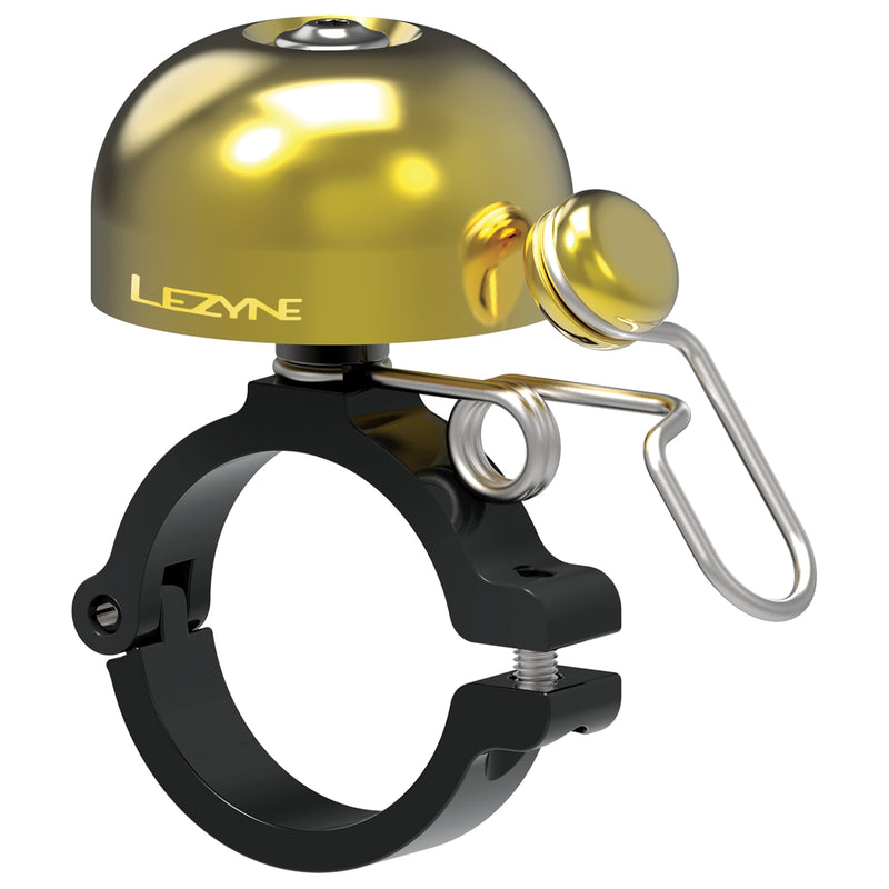 Lezyne Classic Brass Bell Hard Mount- Brass/Black