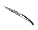 Deejo Tattoo 37g Knife with Ebony Handle, Biker
