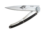 Deejo Tattoo 37g Knife with Ebony Handle, Silver Wilkinson