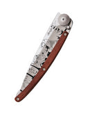 Deejo Tattoo 37g Knife with Coral Handle, Hunting Day