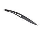 Deejo Serrated Black 37g Knife with Carbon Fibre Handle