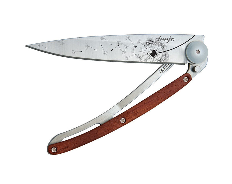 Deejo Tattoo 37g Knife with Coral Handle, Make A Wish