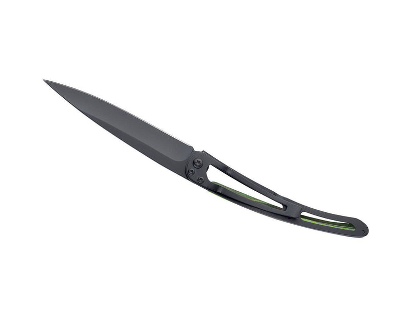 Deejo Black 37g Knife with Green Beech Wood Handle, Versailles