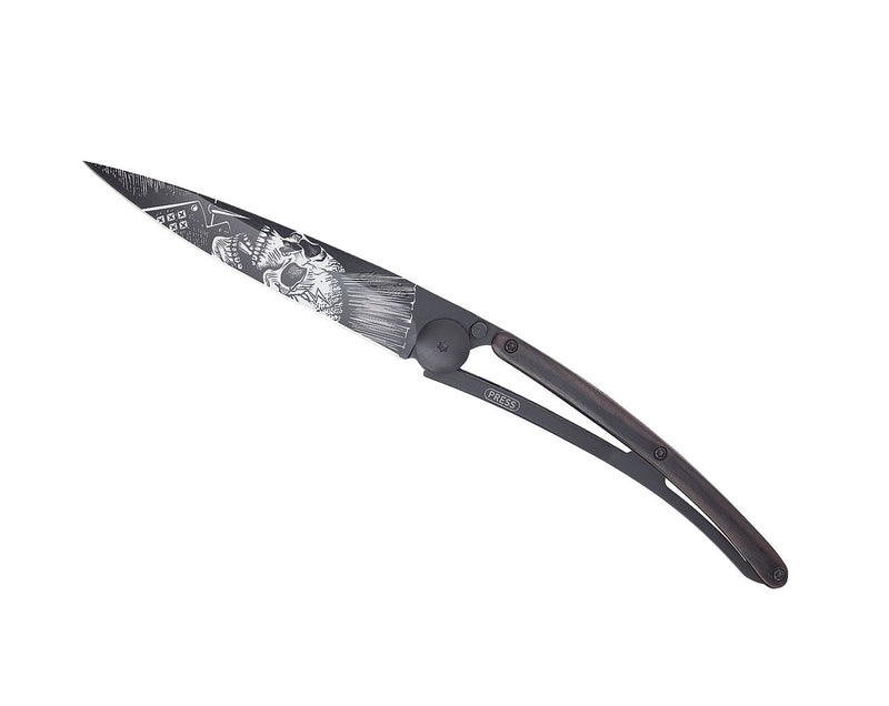 Deejo Black 37g Knife with Ebony Handle, Punk