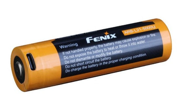 Fenix Rechargeable 5000mAh 21700 Battery Type-C USB