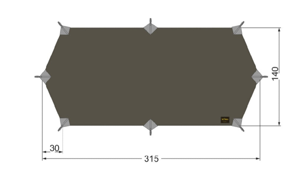 Tatonka Tarp Wing 1 LT - Stone Grey Olive