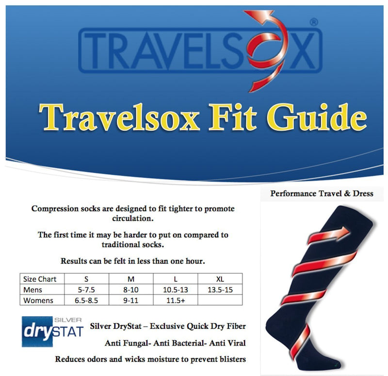 TravelSox Coolmax Compression Travel Socks