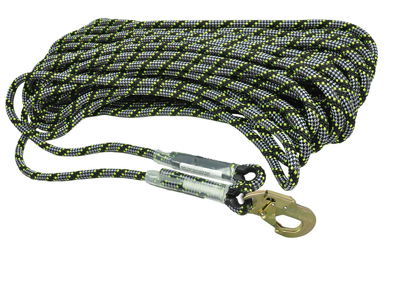 Zero TactixS 11mm Kernmantle Static Rope w Eyelet/Snaphook, 30mtr