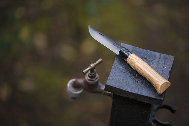 Opinel 8 Oak Knife with Black Blade in Gift Box