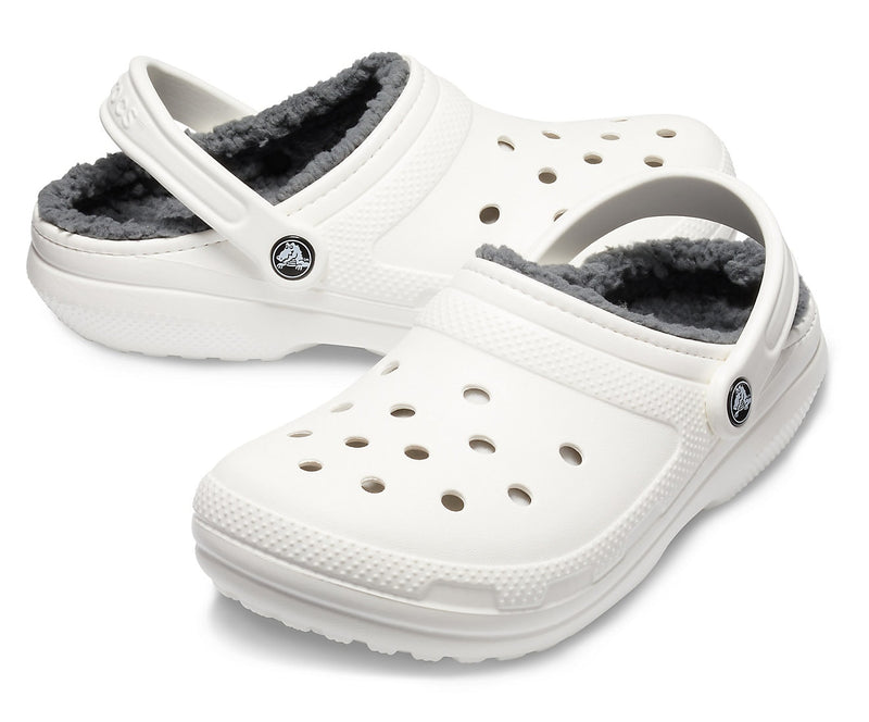 Crocs Unisex Classic Lined Clogs White Crocs Classic Lined Clogs Gearshop NZ