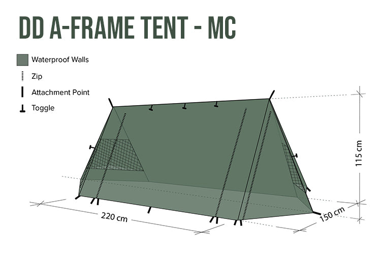 DD Hammocks A-Frame Tent, Multicam