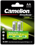 Camelion Always Ready 2500MAH AA Rechargeable Batteries 2Pk