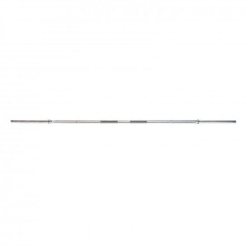 York 203cm Chrome Solid Knurled Bar