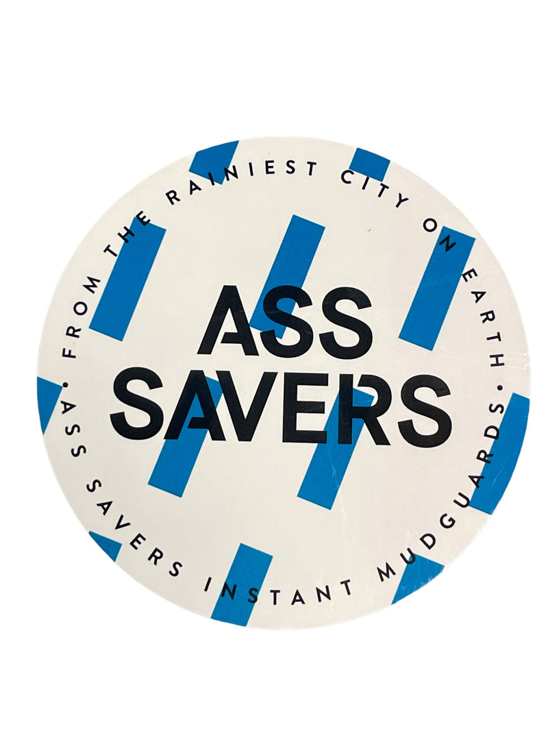 Ass Savers 80mm Blue Rain Sticker