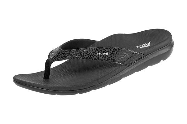 Ascent Groove Recovery Sandals Black