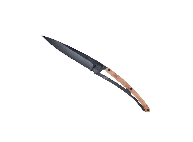 Deejo Black 37g Knife with Juniper Handle