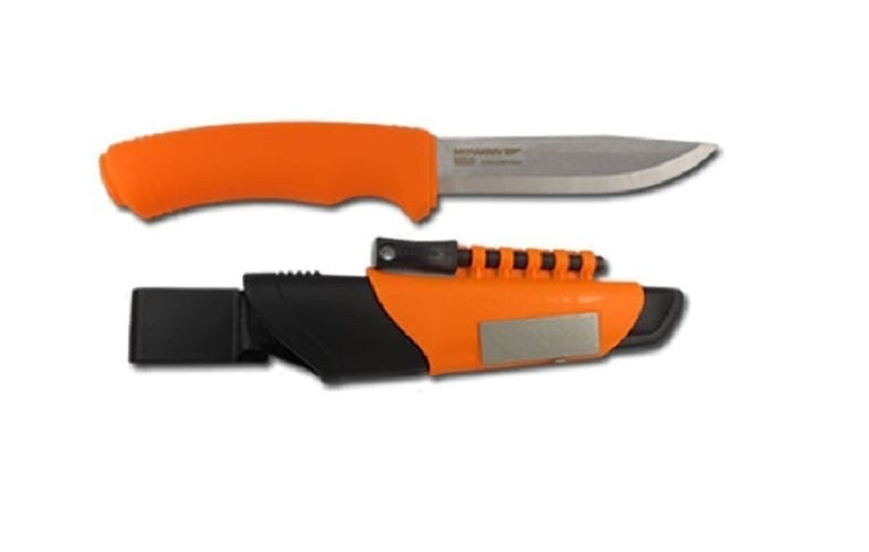 Morakniv Bushcraft Survival Fixed Blade Knife, Orange