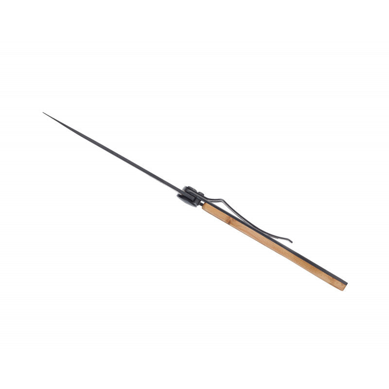 Deejo Black 37g Knife with Juniper Handle, Wave